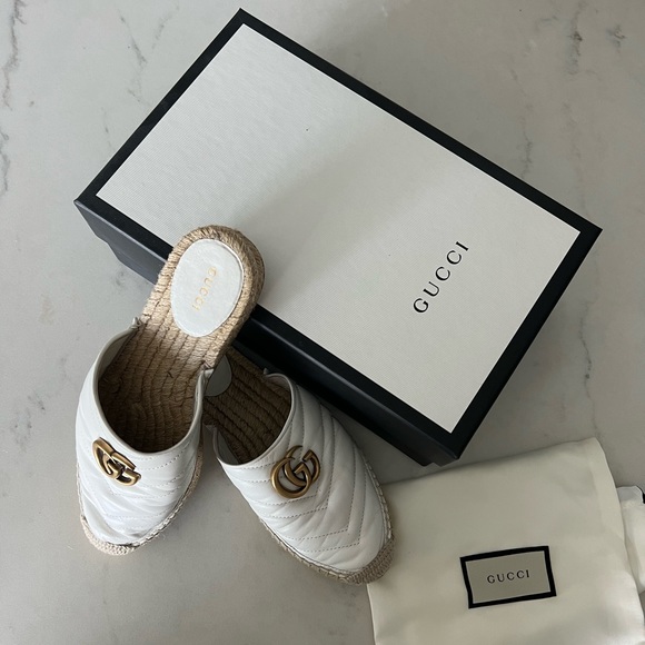 Gucci White Marmont Espadrilles - Picture 3 of 6